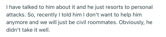 Since OP and Sam weren’t able to settle amicably, OP decided to build a wall between them