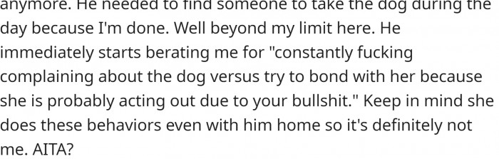 Her husband says it is her fault