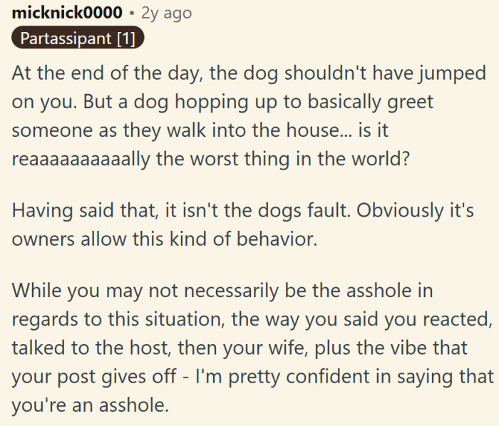 "It isn't the dog's fault"