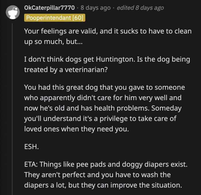 The easiest solution is to get diapers for Little Man, but he badly needs to see a doctor.