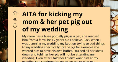 This Redditor’s Mom Snuck Pet Pig Into Her Wedding, And What Ensued Can Only Be Described As Chaos