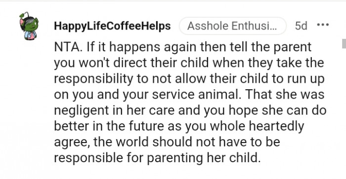 You hope she can do better in the future