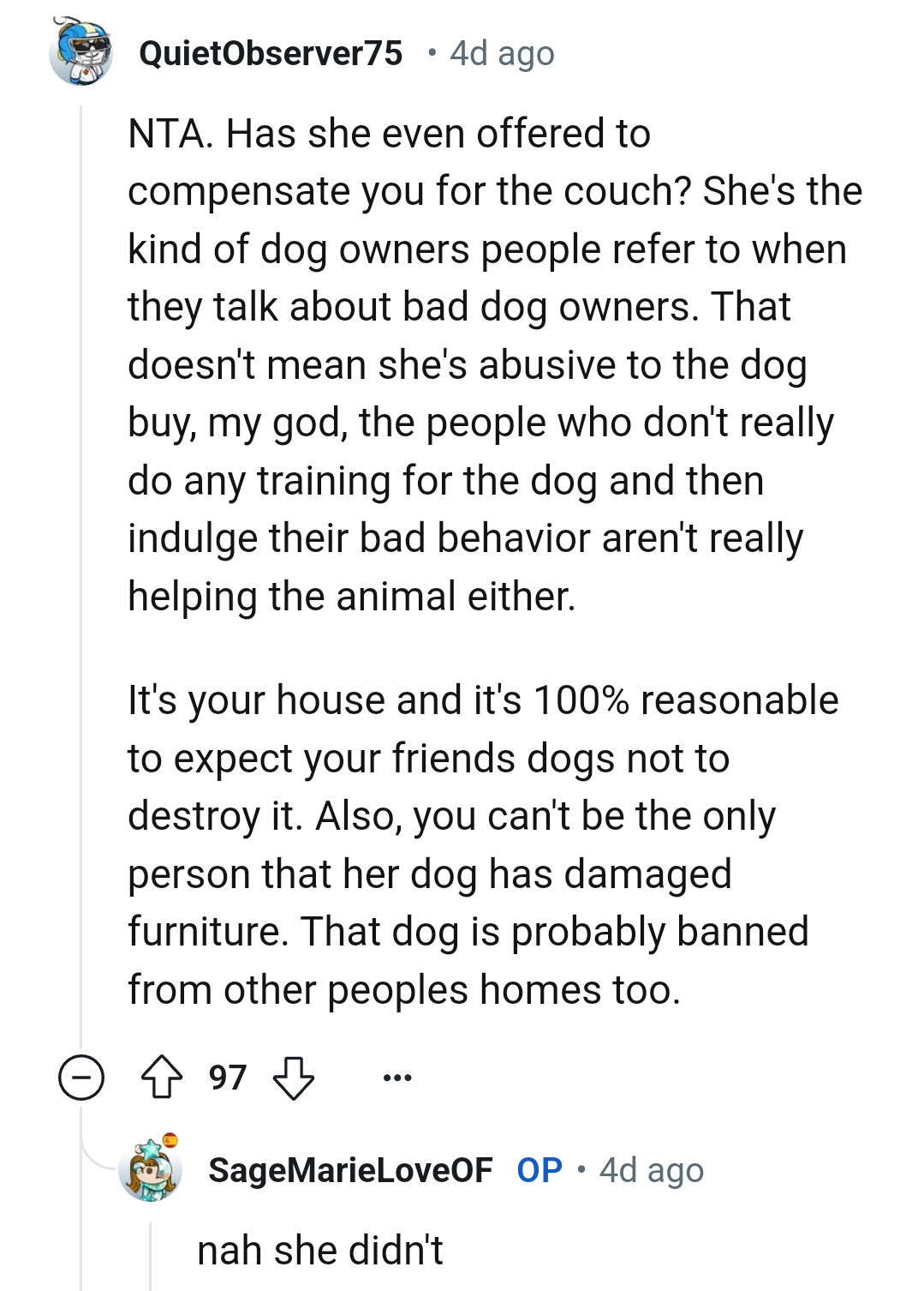 The dog is probably banned elsewhere