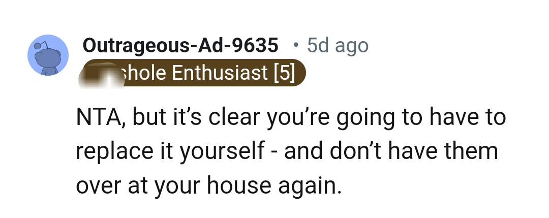Let's head into the comments section and find out what other Redditors have to say regarding the story