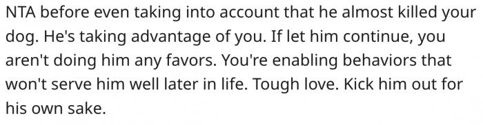 3. Her brother is taking advantage of her.