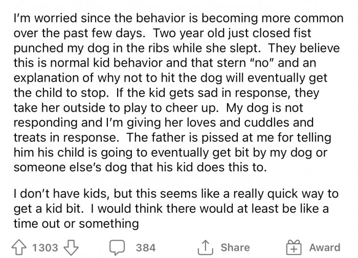 Here’s the original post submitted by the Reddit user.