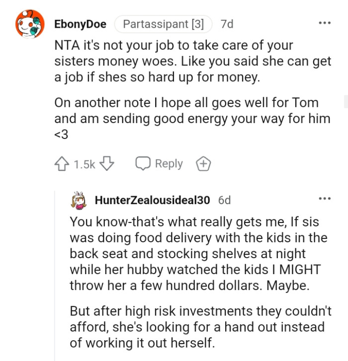This Redditor is sending good energy the OP's way for the cat