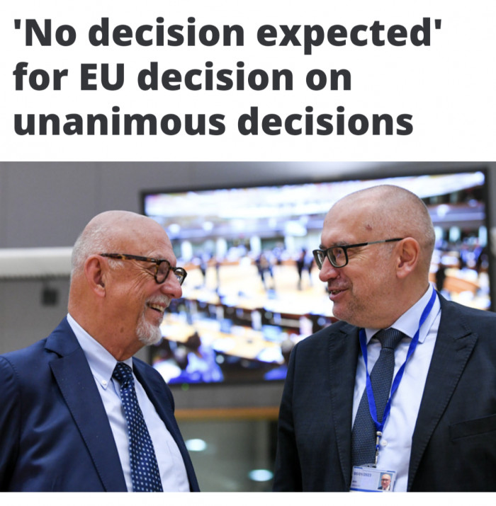 'No decision expected' for EU decision on unanimous decisions