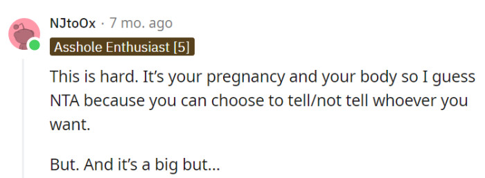 Woman Refuses To Tell One Sister About Her Pregnancy Since They Think ...