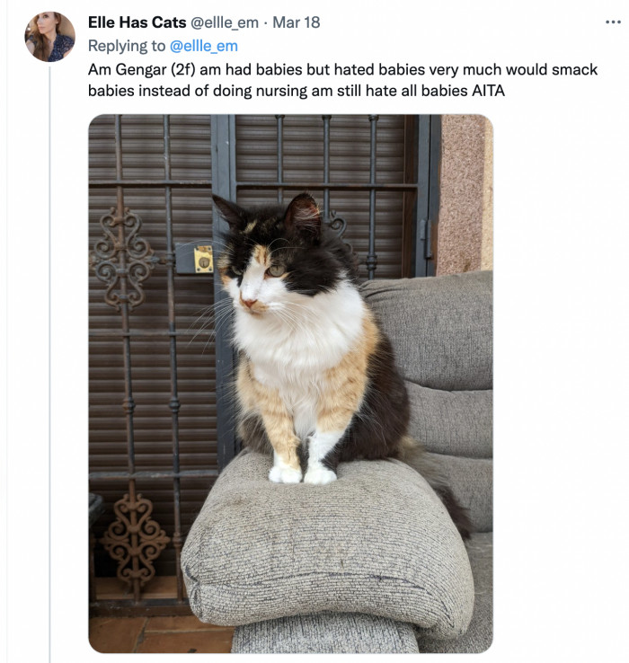 Doesn’t matter if she had them; the no babies near her rule is a deal breaker