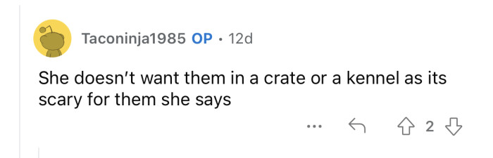 The sister refuses the alternative solutions OP offered.