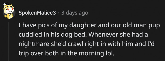 Kids shouldn't be made to feel bad about needing comfort especially after a scarring event like losing a pet