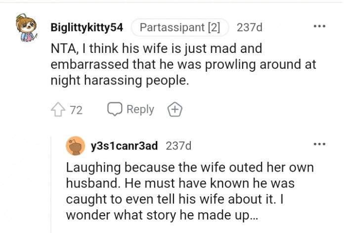 20. The wife outed her own husband