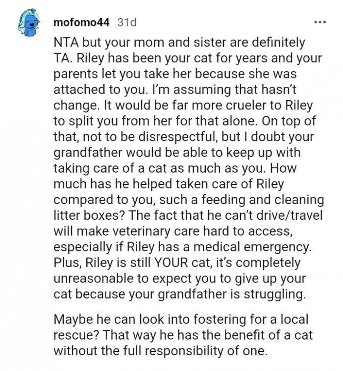 He can look into fostering for a local rescue