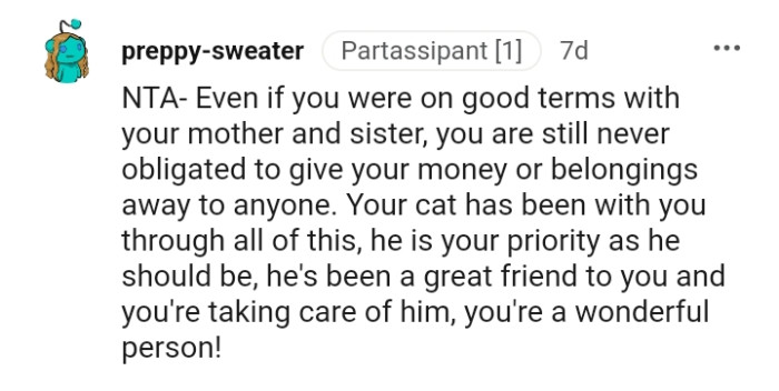 You are not obligated to give your money to anyone