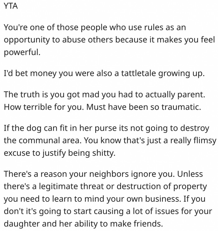 22. The man is using a flimsy excuse to justify his poor parenting skills.