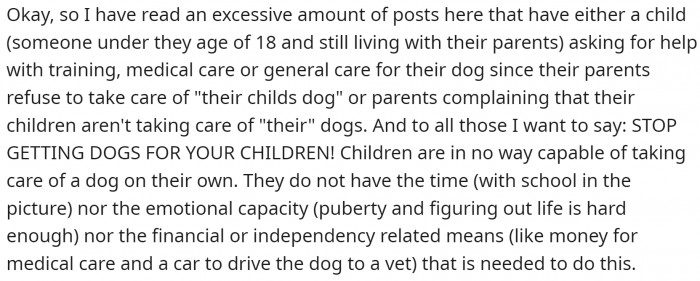 They are finding more and more posts from teens asking for advice about their dogs, and they don't have enough support from their parents