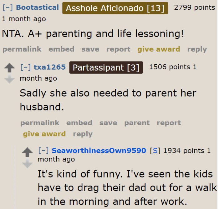 The OP not only needs to parent her kids, but also her husband.