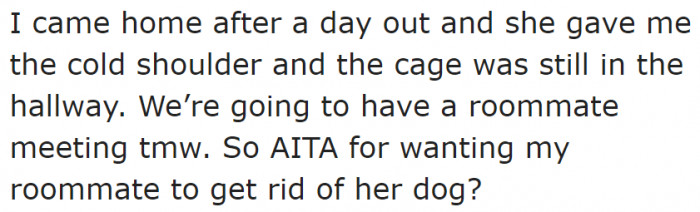 This meeting will probably decide what happens to the dog.