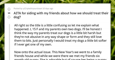 Teen Gets In Trouble With Her Parents For Siding With Her Friend On Dog Training
