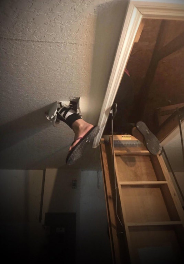 20. Wife wanted to get down our Christmas tree from the attic. I told her not to step on the drywall… She later admitted that she didn’t know what drywall was.