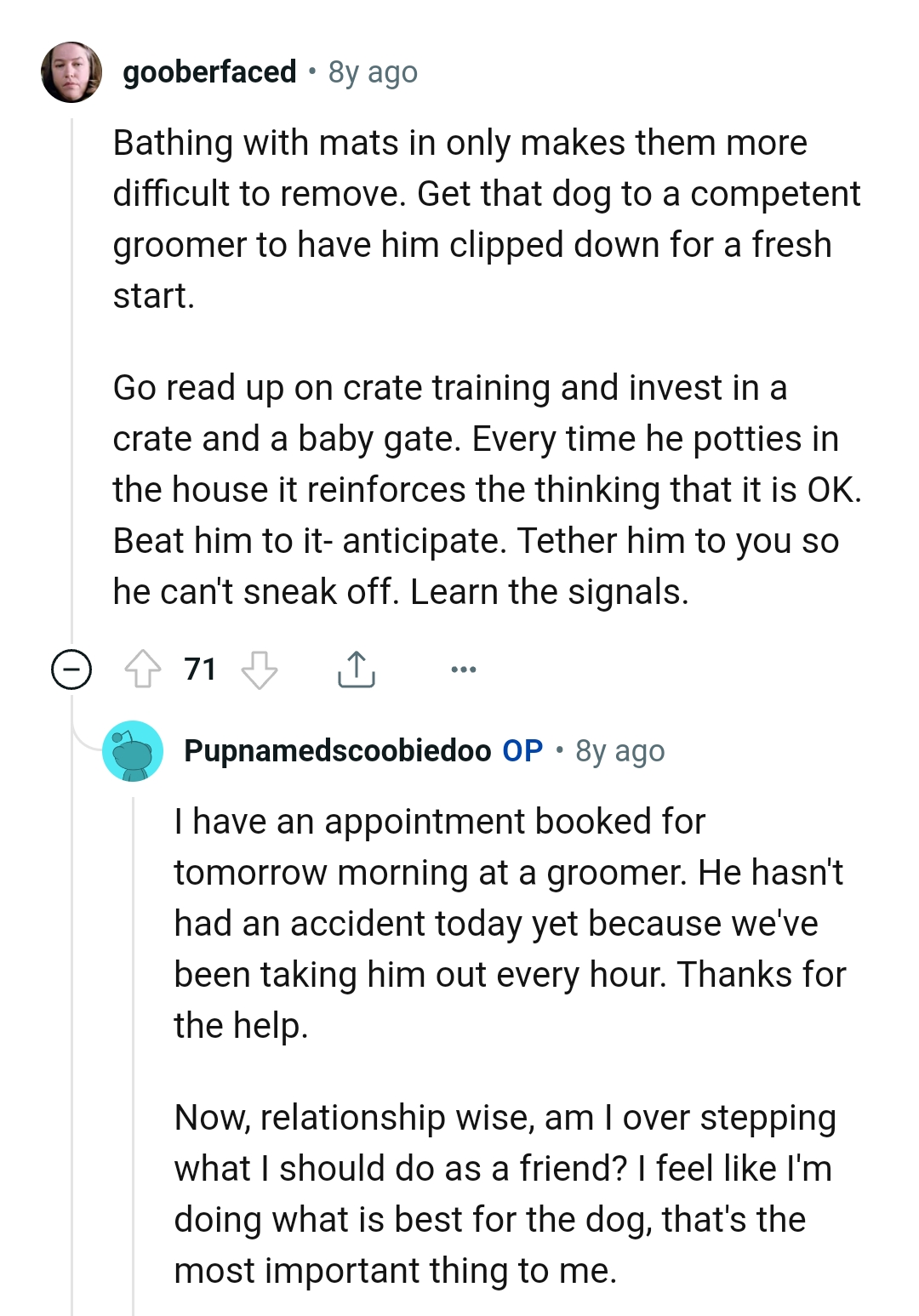 And the comments from other Redditors roll in...