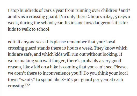 24. Crossing guard