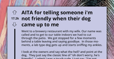Dog Owner Is Baffled To Find Someone Who Doesn't Like Their Dog, Pulls Their Dog Back Under The Table