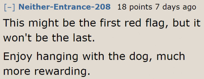 Some Redditors consider the girlfriend's overreaction a red flag.