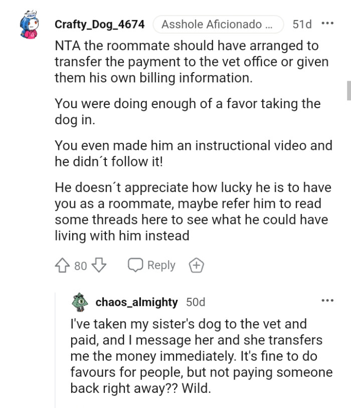 The OP has done enough of a favor