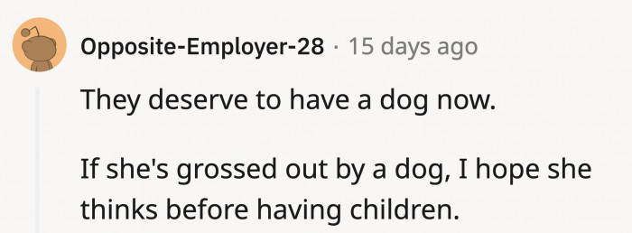 This current issue might result in another one in the future if she ever decides to have kids