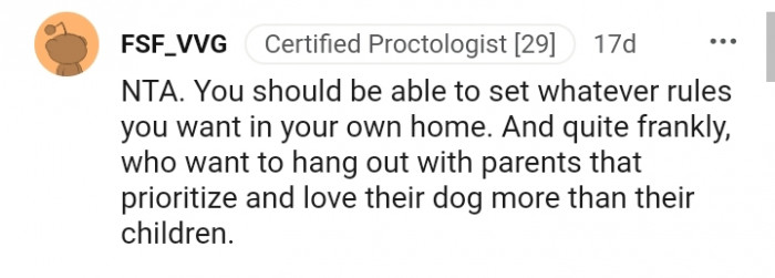 Setting whatever rules you want in your own home