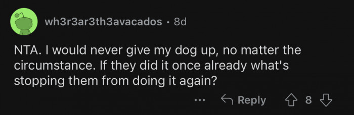 OP can never know if the family will do it again.