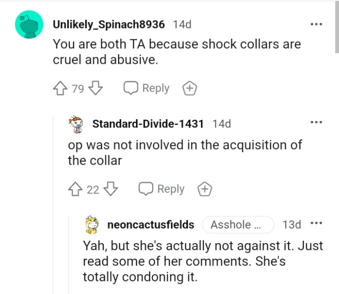 It Seems the OP Is Not Actually Against the Dog Shock Collar