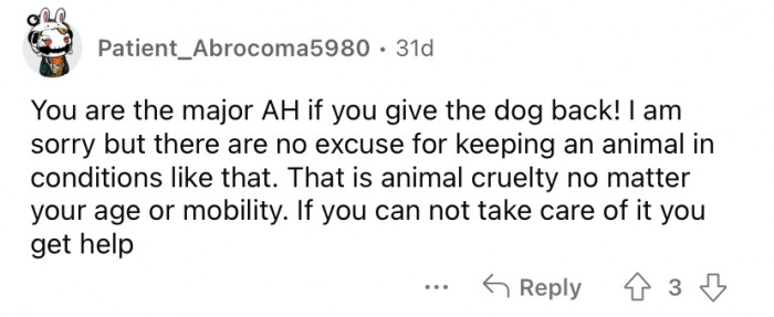 "That is animal cruelty."