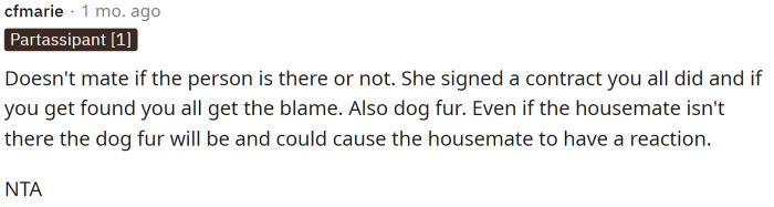 Again, this is a concern for everyone, not just for those with allergies and not just for the person who is bringing the dogs.