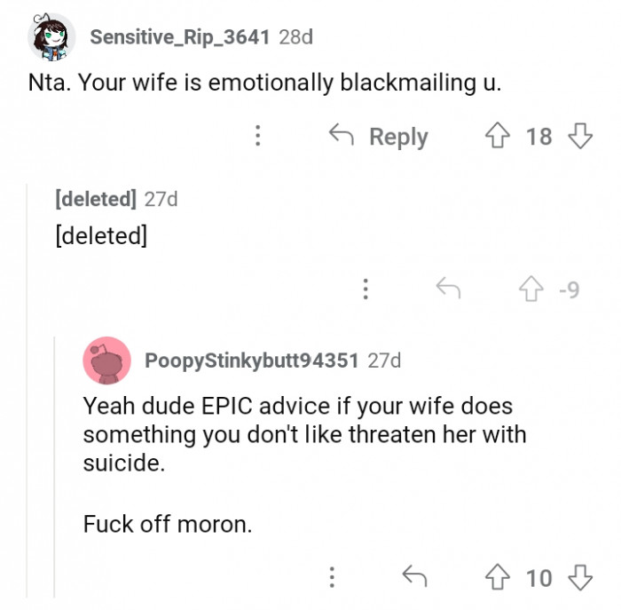 #20 Emotional blackmail?