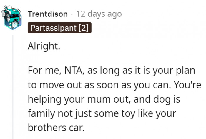 3. The dog is family, and it's for life.