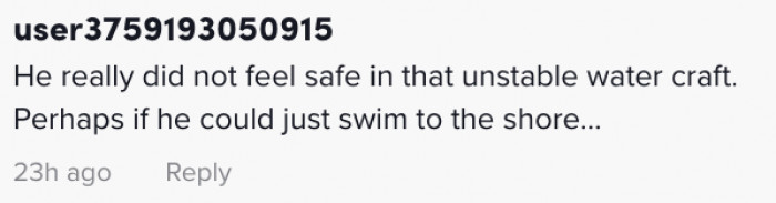 Swimming to the shore