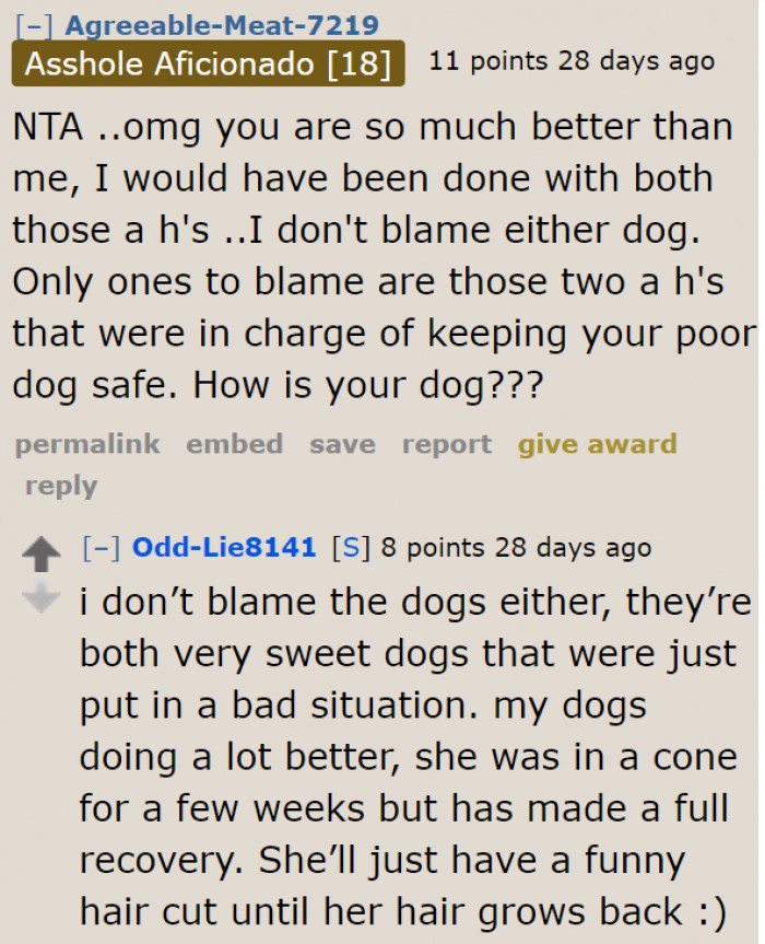 A Redditor impressed by the OP's kindness.