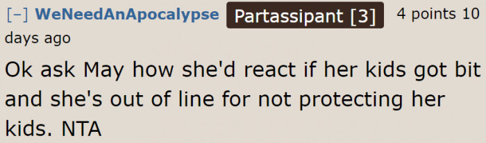 Is Her Sister Not Aware That the OP Is Only Protecting Her Children?