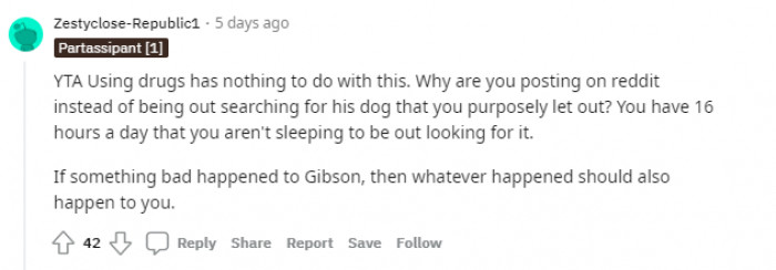 "Using drugs has nothing to do with this."