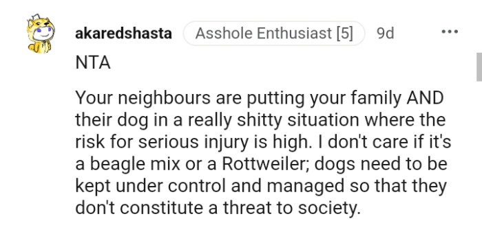 Dogs Need to Be Kept Under Control