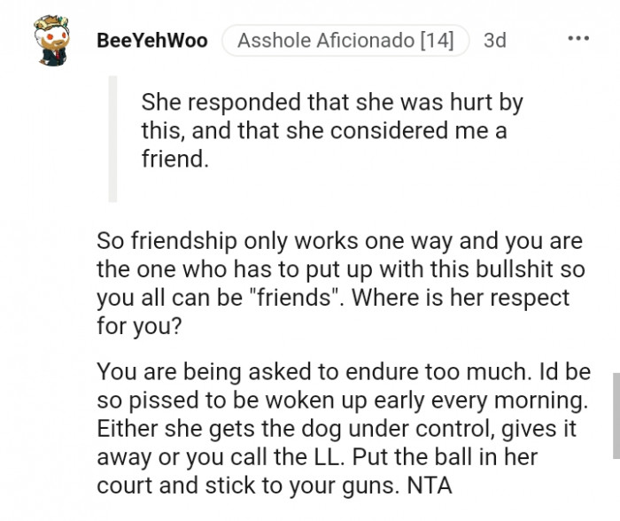 You are being asked to endure too much