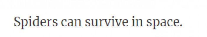 9. I need to know who put a spider in space in order to test this theory out.