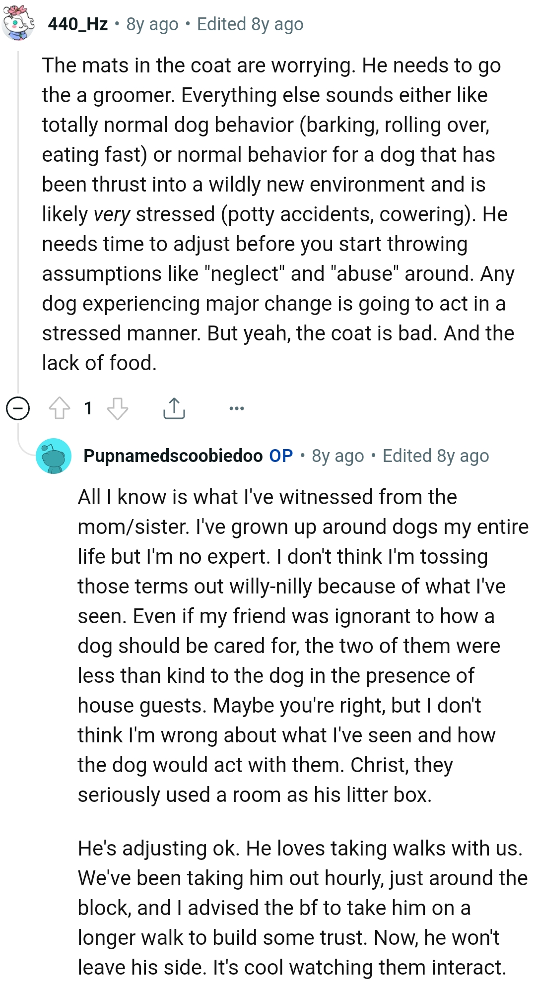 The OP doesn't think that she's wrong