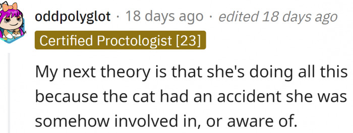 Maybe the grandma had something to do with the cat’s disappearance?