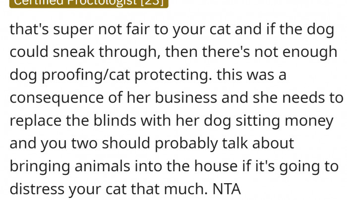 This Redditor says: she needs to replace the blinds.