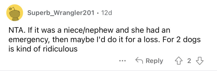 It's ridiculous to ask something that major.