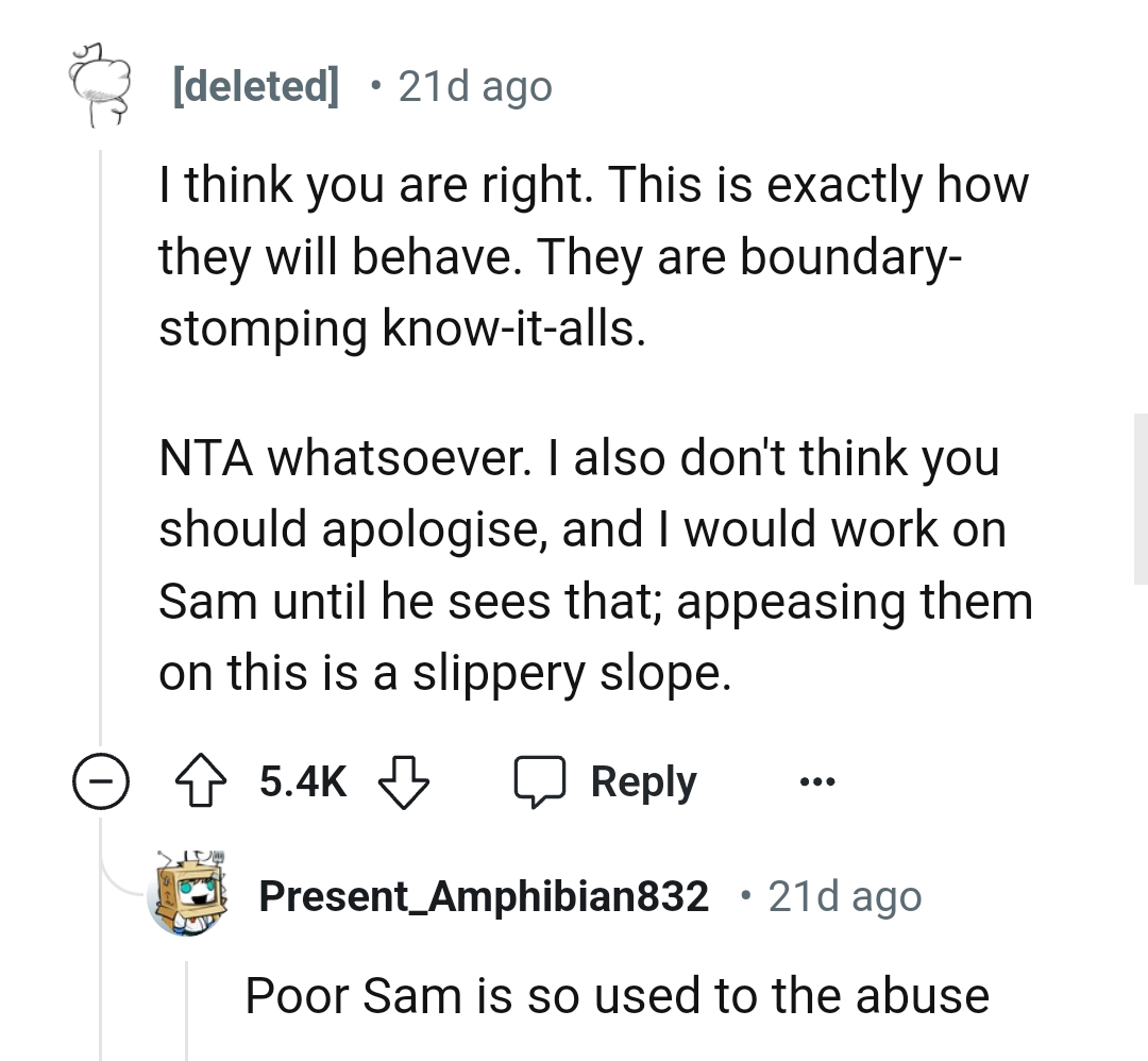 The OP shouldn't apologize either